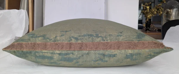 Conserving a Silk Damask Cushion